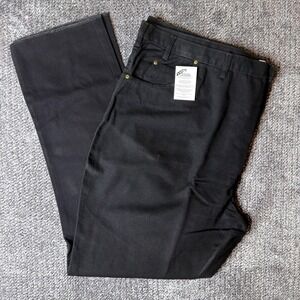King Size Mens Black Denim Jeans 54x38 Straight Leg 100% Cotton Big & Tall NWT